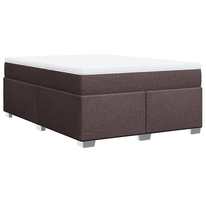 Pat box spring cu saltea, maro închis, 160x200 cm, textil - WALTI WALTI