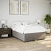 Pat box spring cu saltea, gri taupe, 160x200 cm material textil - WALTI WALTI