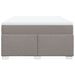 Pat box spring cu saltea, gri taupe, 160x200 cm material textil - WALTI WALTI