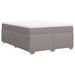 Pat box spring cu saltea, gri taupe, 160x200 cm material textil - WALTI WALTI
