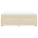 Pat box spring cu saltea, crem, 160x200 cm, material textil - WALTI WALTI