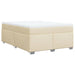 Pat box spring cu saltea, crem, 160x200 cm, material textil - WALTI WALTI