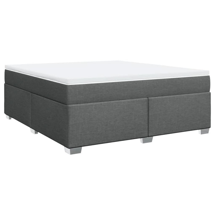 Pat box spring cu saltea, gri închis, 180x200 cm, textil - WALTI WALTI