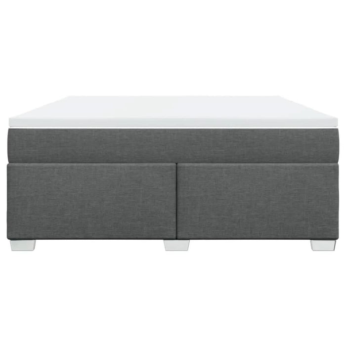 Pat box spring cu saltea, gri închis, 180x200 cm, textil - WALTI WALTI