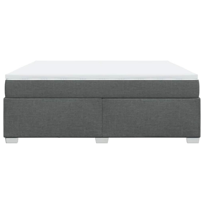 Pat box spring cu saltea, gri închis, 180x200 cm, textil - WALTI WALTI