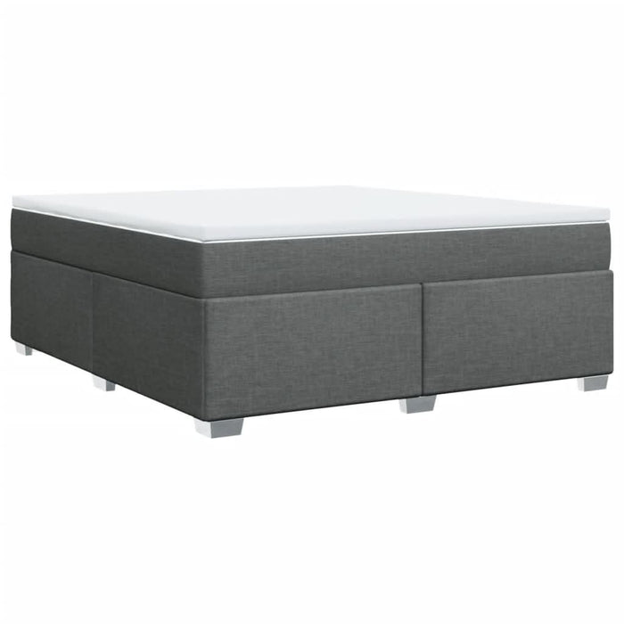 Pat box spring cu saltea, gri închis, 180x200 cm, textil - WALTI WALTI