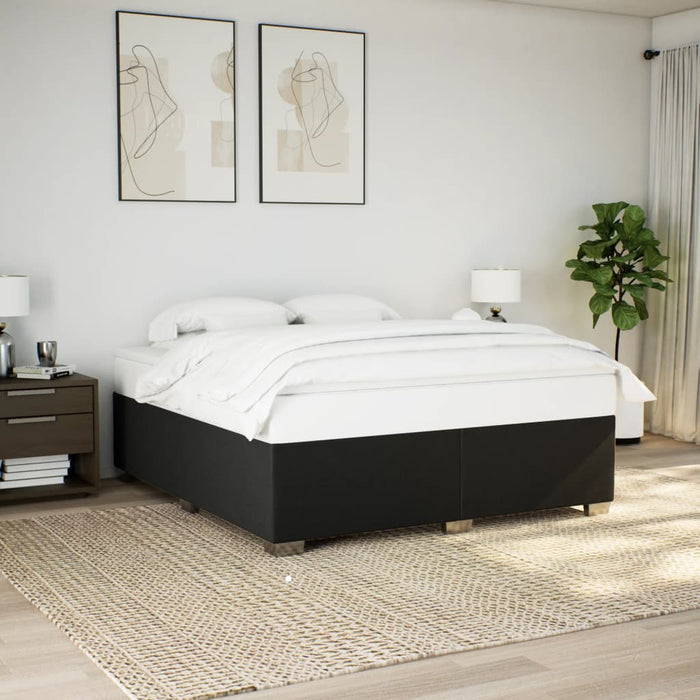 Pat box spring cu saltea, negru, 180x200 cm, catifea - WALTI WALTI