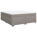 Pat continental cu saltea, gri taupe, 180x200 cm, textil - WALTI WALTI