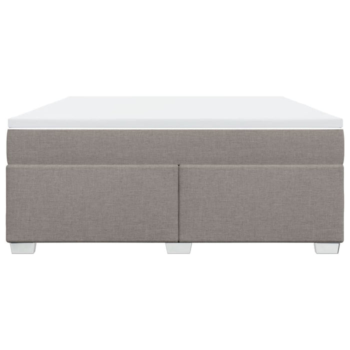 Pat continental cu saltea, gri taupe, 180x200 cm, textil - WALTI WALTI