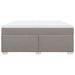 Pat continental cu saltea, gri taupe, 180x200 cm, textil - WALTI WALTI