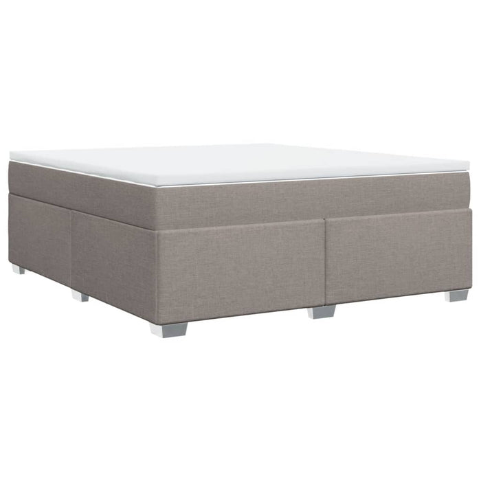 Pat continental cu saltea, gri taupe, 180x200 cm, textil - WALTI WALTI
