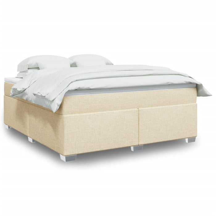 Pat continental cu saltea, crem, 180x200 cm, textil - WALTI WALTI