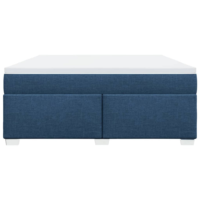 Pat box spring cu saltea, albastru, 180x200 cm, material textil - WALTI WALTI