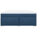 Pat box spring cu saltea, albastru, 180x200 cm, material textil - WALTI WALTI