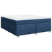 Pat box spring cu saltea, albastru, 180x200 cm, material textil - WALTI WALTI