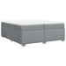 Pat box spring cu saltea, gri deschis, 200x200 cm, textil - WALTI WALTI