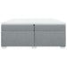 Pat box spring cu saltea, gri deschis, 200x200 cm, textil - WALTI WALTI