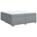 Pat box spring cu saltea, gri deschis, 200x200 cm, textil - WALTI WALTI