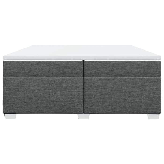 Pat box spring cu saltea, gri închis, 200x200 cm, textil - WALTI WALTI