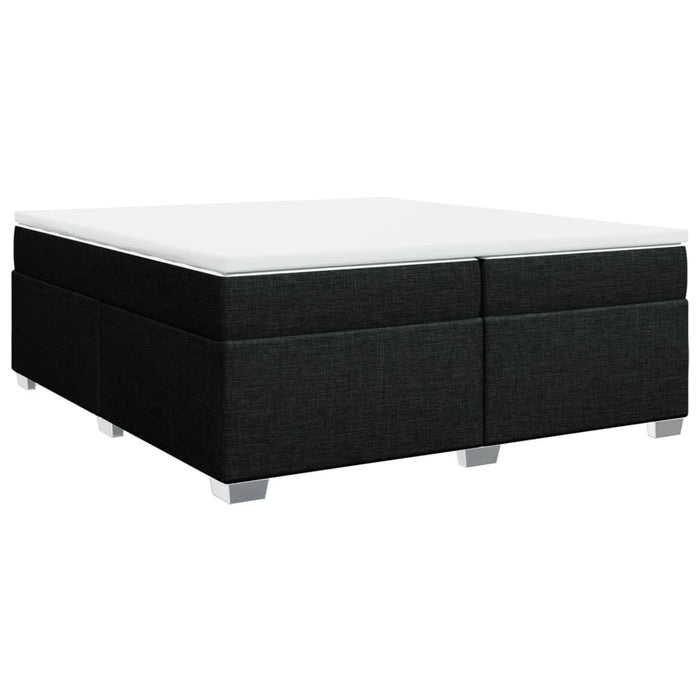 Pat box spring cu saltea, negru, 200x200 cm, textil - WALTI WALTI