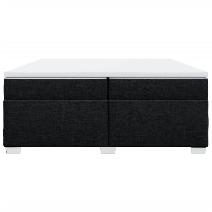 Pat box spring cu saltea, negru, 200x200 cm, textil - WALTI WALTI