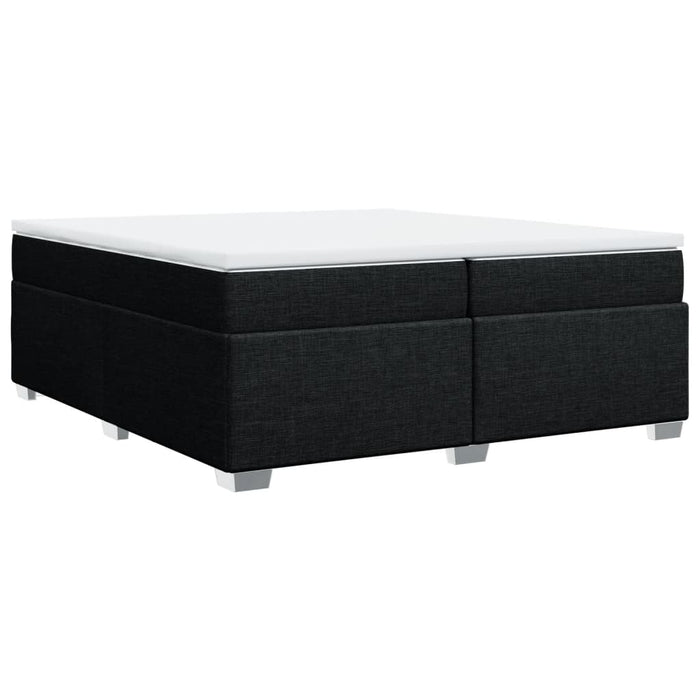 Pat box spring cu saltea, negru, 200x200 cm, textil - WALTI WALTI