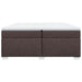 Pat box spring cu saltea, maro închis, 200x200 cm, textil - WALTI WALTI