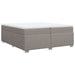 Pat box spring cu saltea, gri taupe, 200x200 cm, textil - WALTI WALTI
