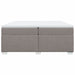 Pat box spring cu saltea, gri taupe, 200x200 cm, textil - WALTI WALTI