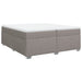 Pat box spring cu saltea, gri taupe, 200x200 cm, textil - WALTI WALTI