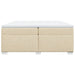 Pat box spring cu saltea, crem, 200x200 cm, textil - WALTI WALTI
