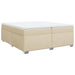 Pat box spring cu saltea, crem, 200x200 cm, textil - WALTI WALTI