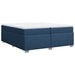 Pat box spring cu saltea, albastru, 200x200 cm, textil - WALTI WALTI