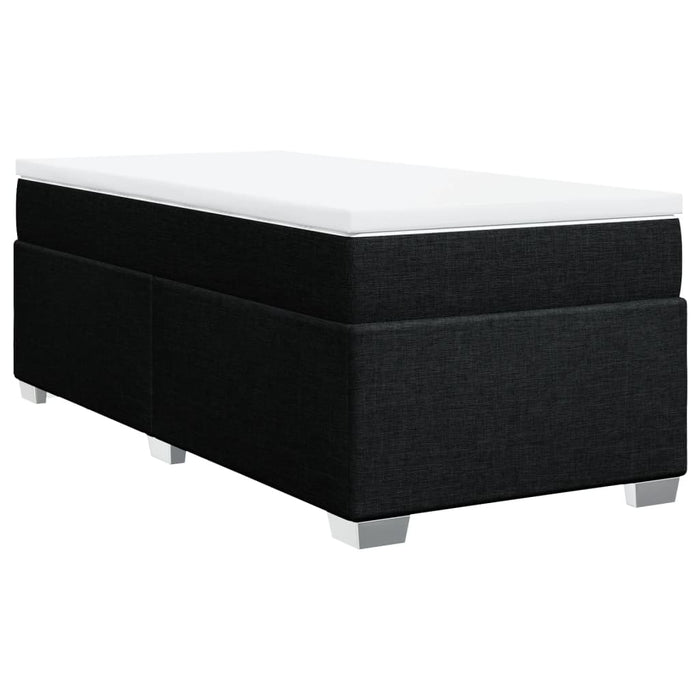 Pat box spring cu saltea, negru, 90x190 cm, textil - WALTI WALTI