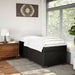 Pat continental cu saltea, negru, 80x200 cm, piele ecologică - WALTI WALTI