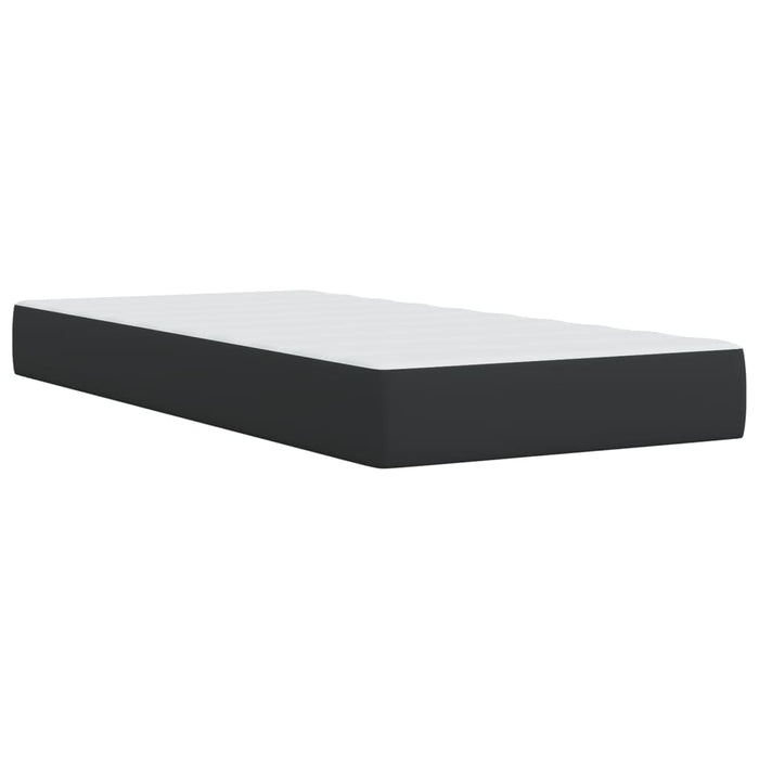 Pat continental cu saltea, negru, 80x200 cm, piele ecologică - WALTI WALTI