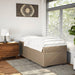 Pat box spring cu saltea, cappuccino, 80x200 cm piele ecologică - WALTI WALTI