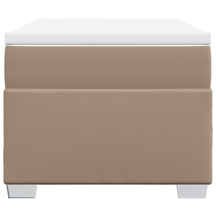 Pat box spring cu saltea, cappuccino, 80x200 cm piele ecologică - WALTI WALTI