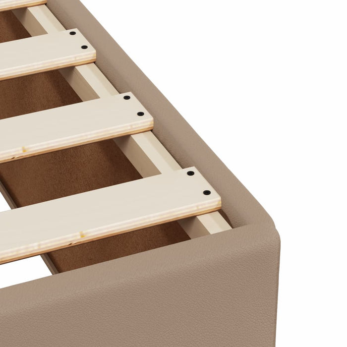 Pat box spring cu saltea, cappuccino, 80x200 cm piele ecologică - WALTI WALTI
