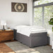 Pat box spring cu saltea, gri, 90x190 cm, piele ecologică - WALTI WALTI