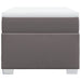 Pat box spring cu saltea, gri, 90x190 cm, piele ecologică - WALTI WALTI