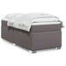 Pat box spring cu saltea, gri, 90x190 cm, piele ecologică - WALTI WALTI