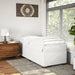 Pat box spring cu saltea, alb, 100x200 cm, piele ecologică - WALTI WALTI