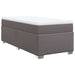 Pat box spring cu saltea, gri, 100x200 cm, piele ecologică - WALTI WALTI