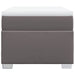Pat box spring cu saltea, gri, 100x200 cm, piele ecologică - WALTI WALTI