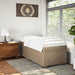 Pat box spring cu saltea, cappuccino, 100x200cm piele ecologică - WALTI WALTI