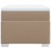 Pat box spring cu saltea, cappuccino, 100x200cm piele ecologică - WALTI WALTI