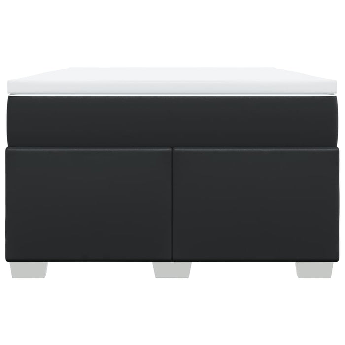 Pat box spring cu saltea, negru, 120x190 cm, piele ecologică - WALTI WALTI