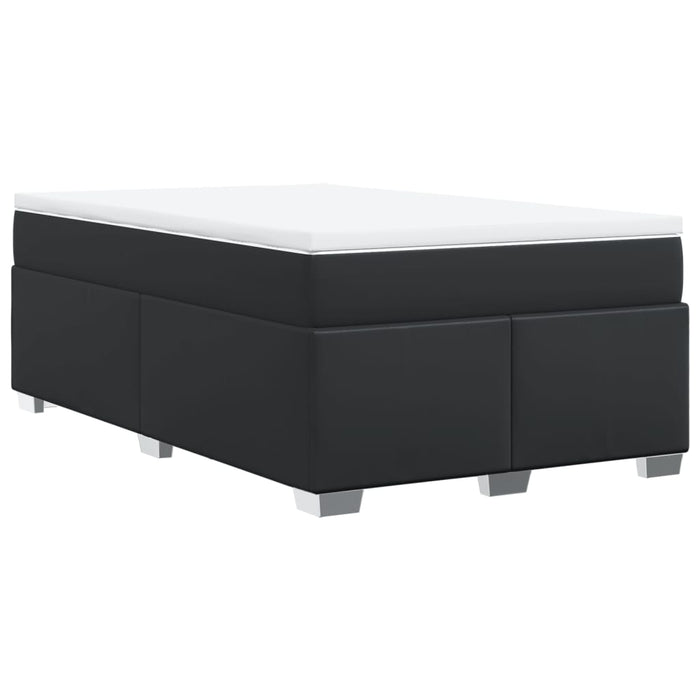 Pat box spring cu saltea, negru, 120x190 cm, piele ecologică - WALTI WALTI