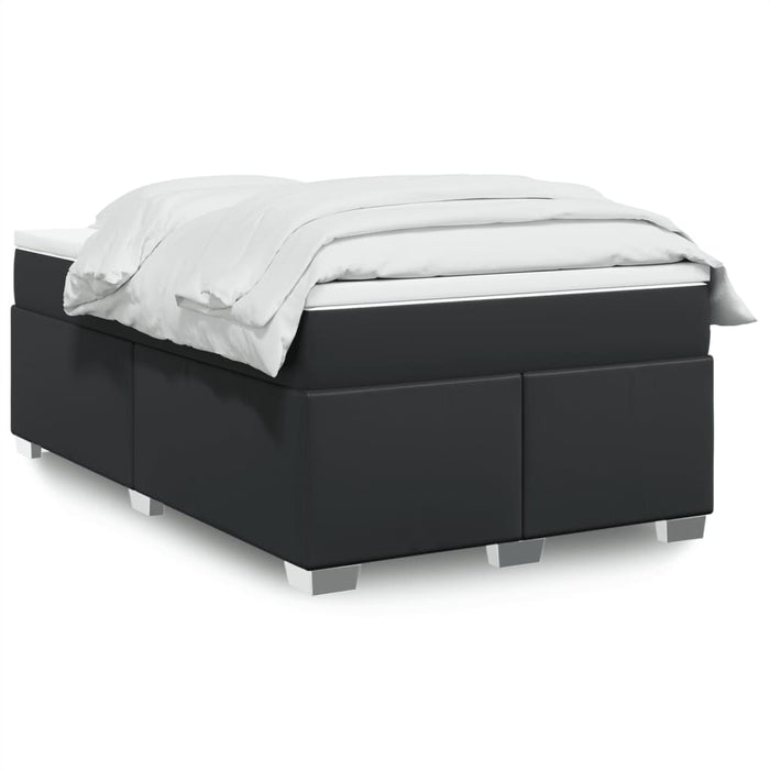 Pat box spring cu saltea, negru, 120x190 cm, piele ecologică - WALTI WALTI